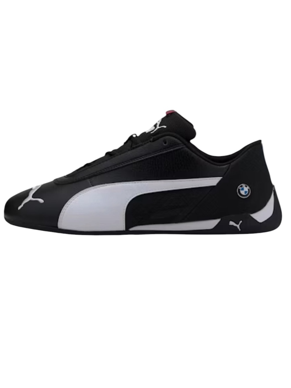 Puma Black and White Low-Profile Driving Sneaker